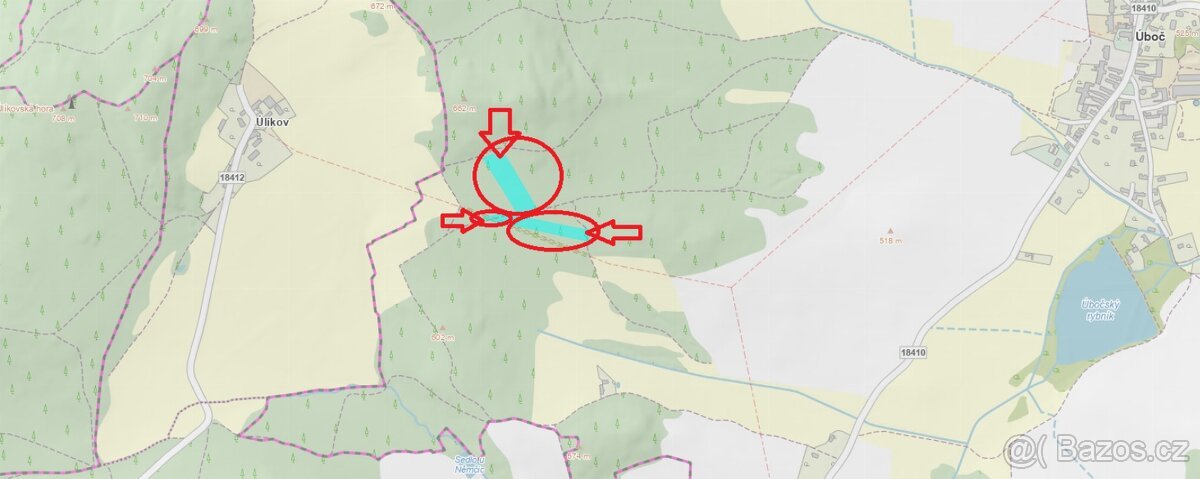 Prodej lesních pozemků k.ú. Úboč