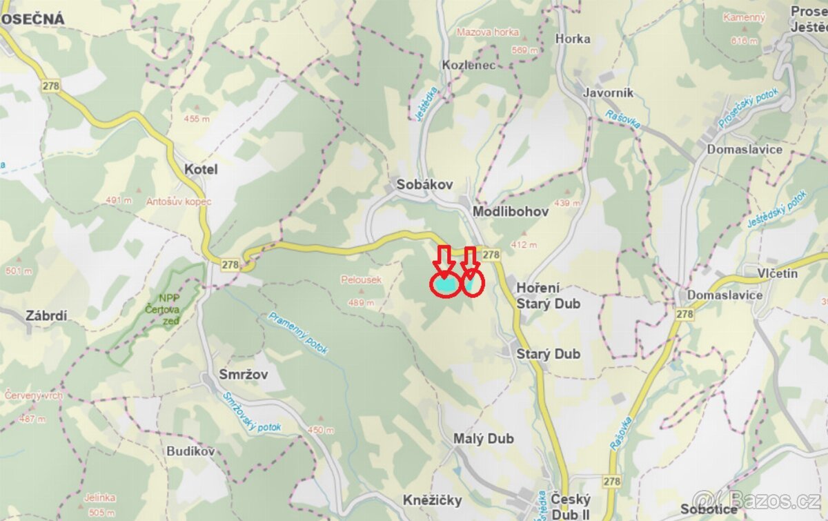 Prodej lesních pozemků k.ú. Starý Dub