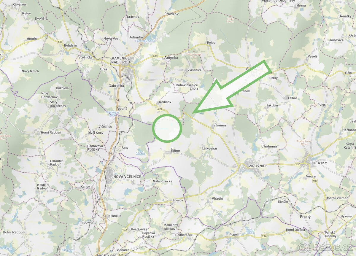 Prodej, pozemek, 6 747 m,  68, Žirovnice - Štítné, Česko