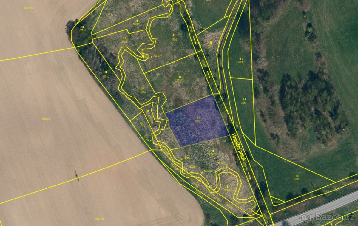 Prodám pozemek Batelov  1419m2