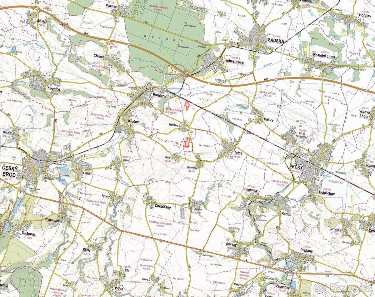 Zemědělská půda, prodej, Hořany, Nymburk