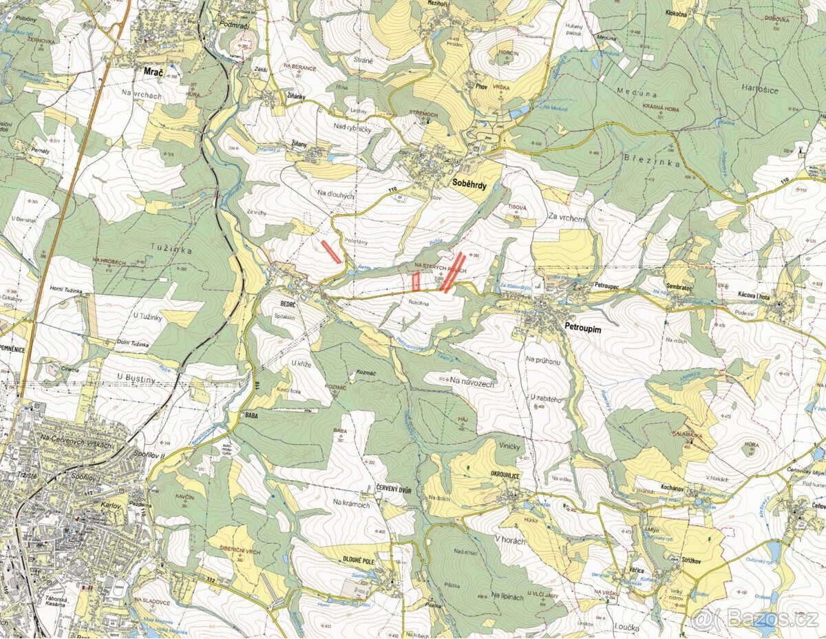 Zemědělská půda, prodej, Petroupim, Benešov