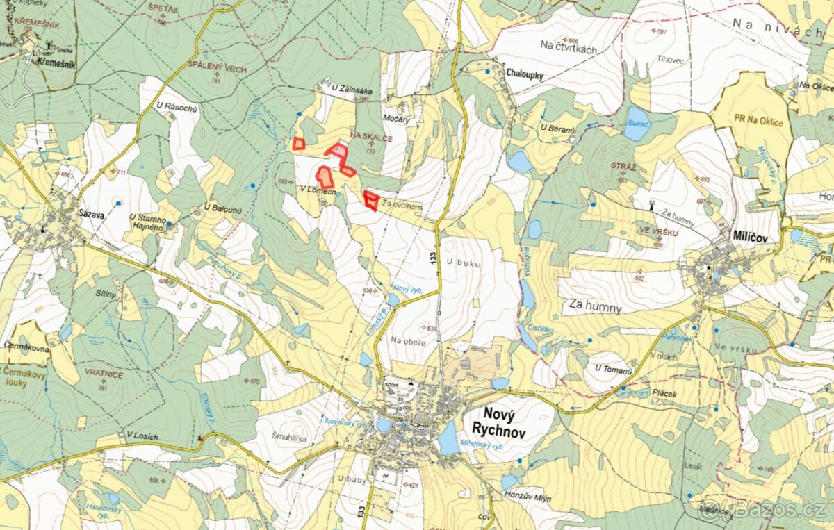 Zemědělská půda, prodej, Nový Rychnov, Pelhřimov