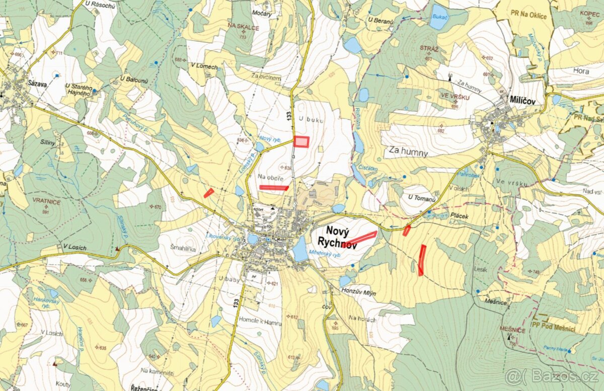 Zemědělská půda, prodej, Nový Rychnov, Pelhřimov
