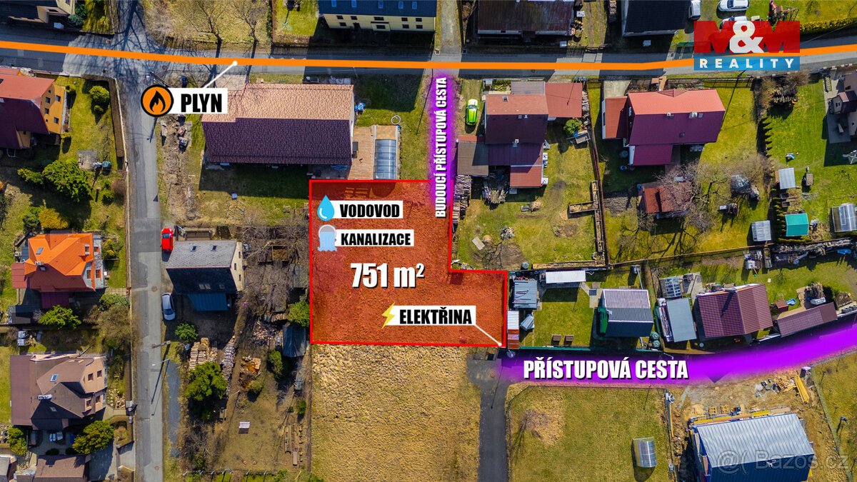 Prodej pozemku k bydlení, 751 m², Kamenický Šenov
