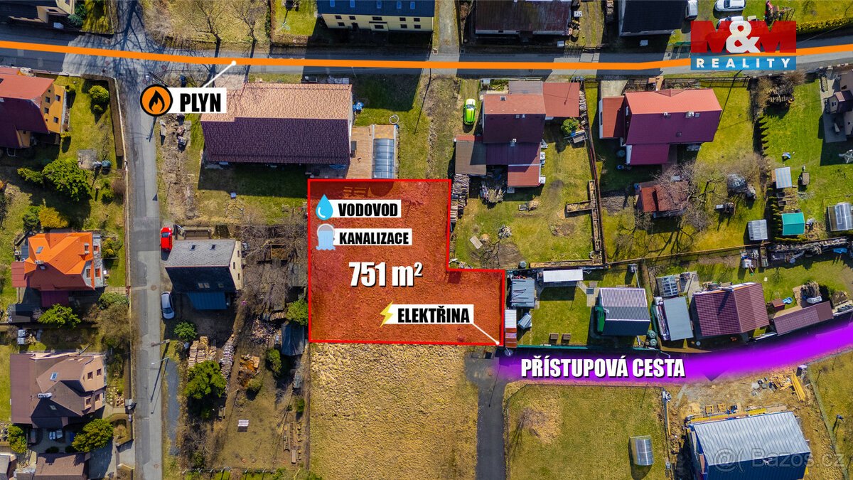 Prodej pozemku k bydlení, 751 m², Kamenický Šenov