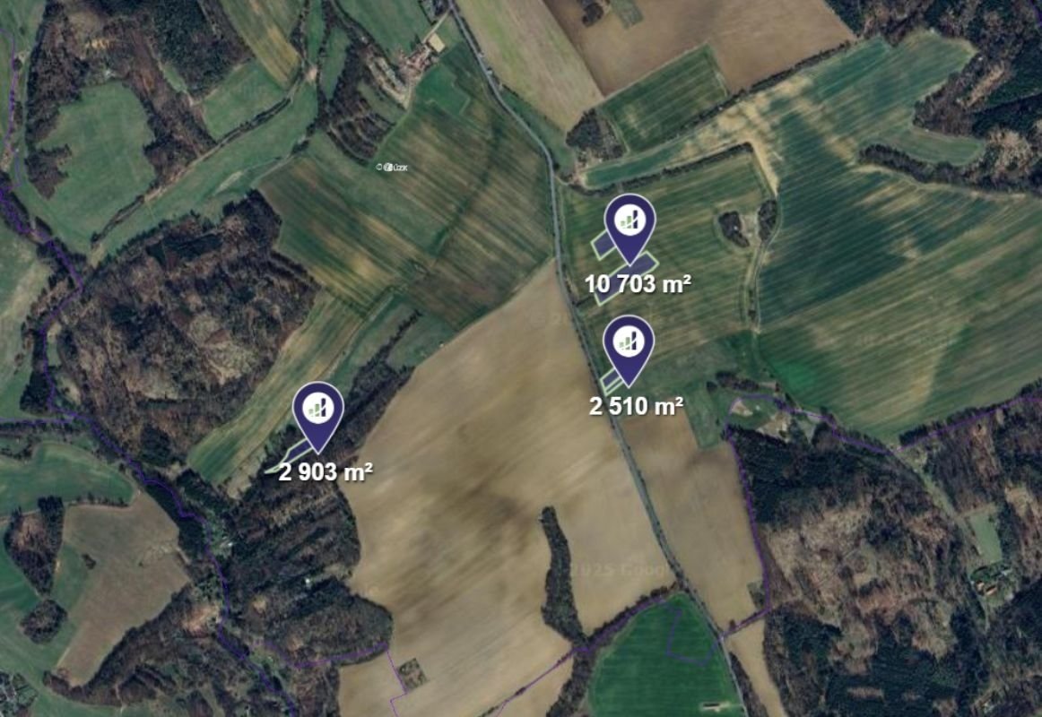 Prodej podílu 2/9 pole 3 581 m², Ondřejov