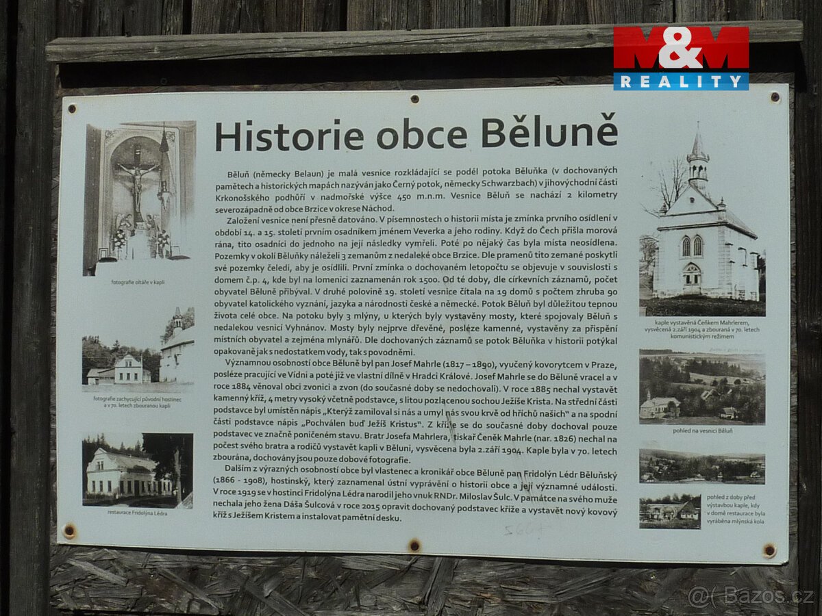 Prodej pozemku k bydlení,1453 m², Brzice, Běluň, Kohoutov