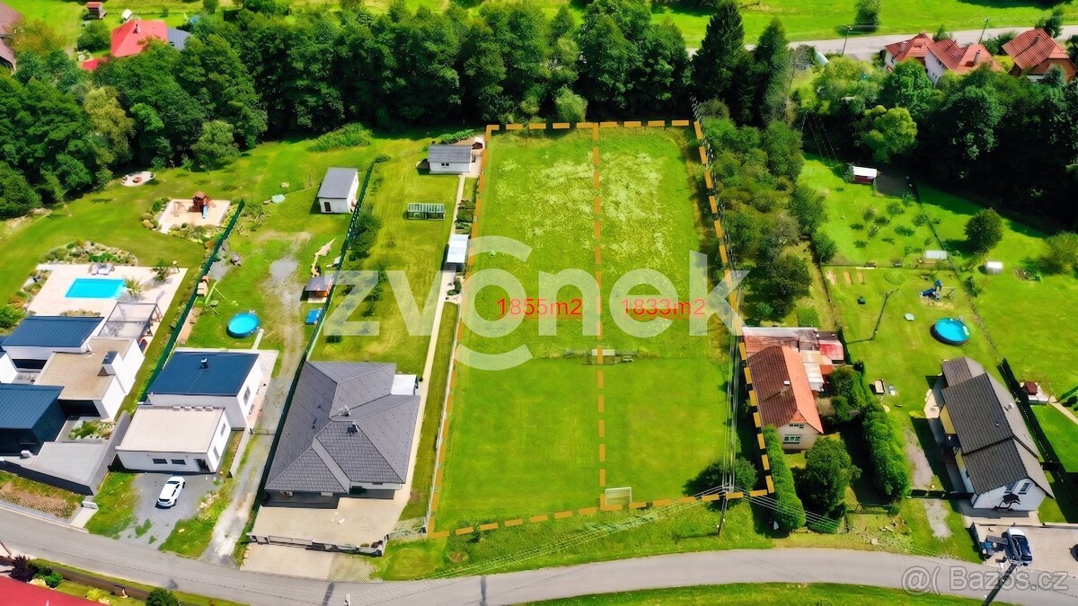Prodej stavebního pozemku 1 833 m², Želechovice nad Dřevnicí