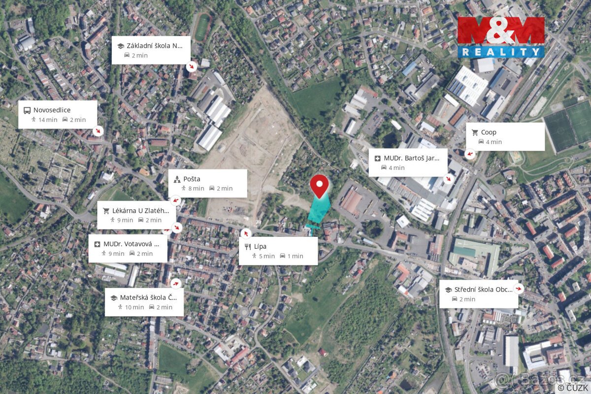 Prodej pozemku k bydlení, 5925 m², Teplice