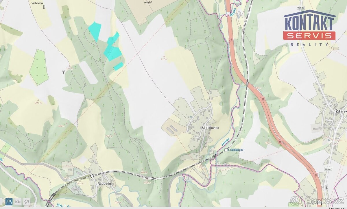 Prodej lesních pozemků u obce Radostín, ev.č. VŠ-7970