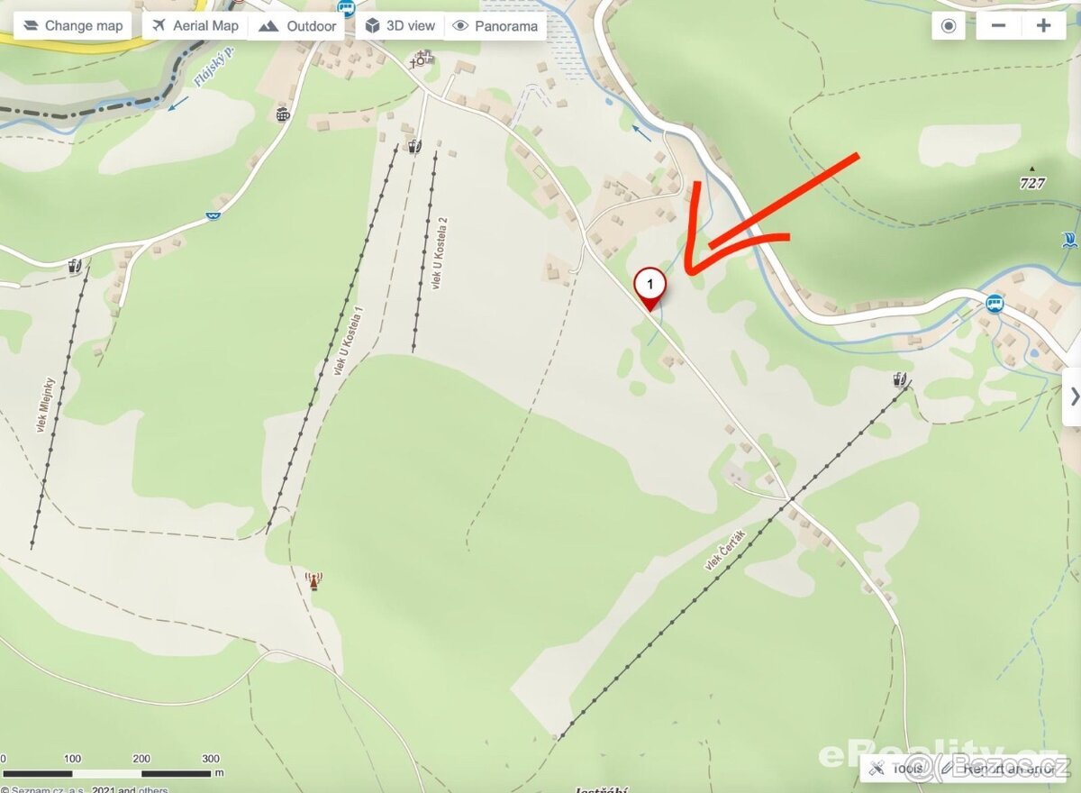 Prodej stavebního pozemku mezi sjezdovkami Český Jiřetín