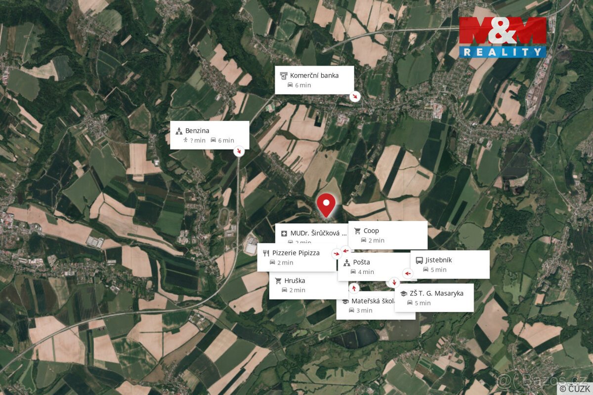 Prodej pozemku k bydlení, 1077 m², Jistebník
