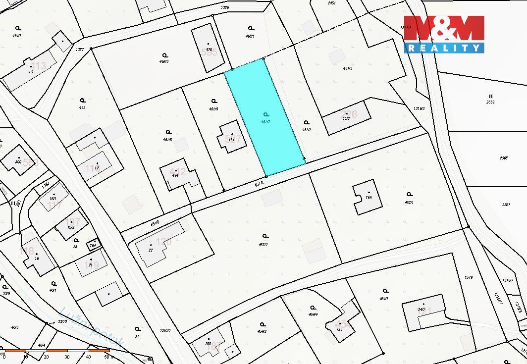 Prodej pozemku k bydlení, 1077 m², Jistebník