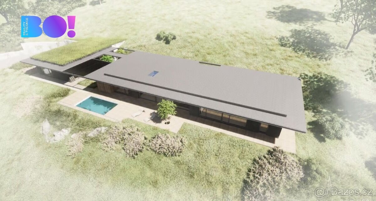 Unikátní stavební pozemek 9446 m² s projektem rodinného sídl