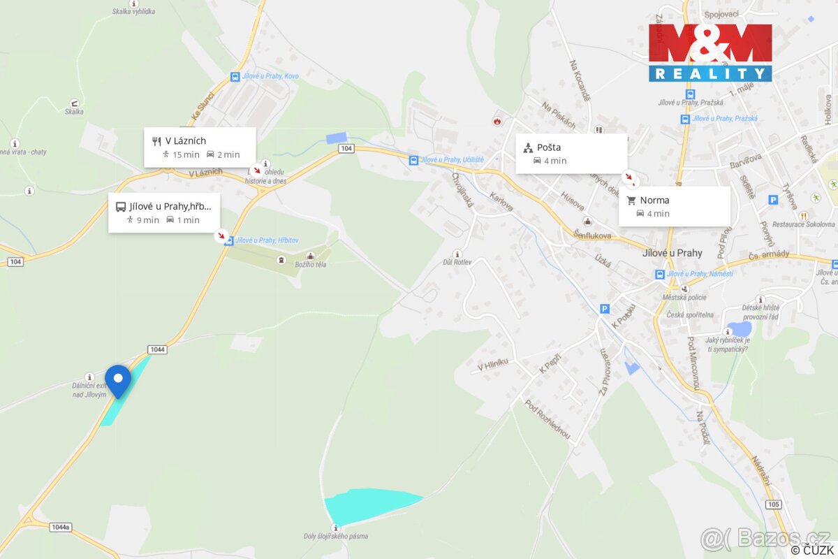 Prodej pole, 17 829 m², Jílové u Prahy