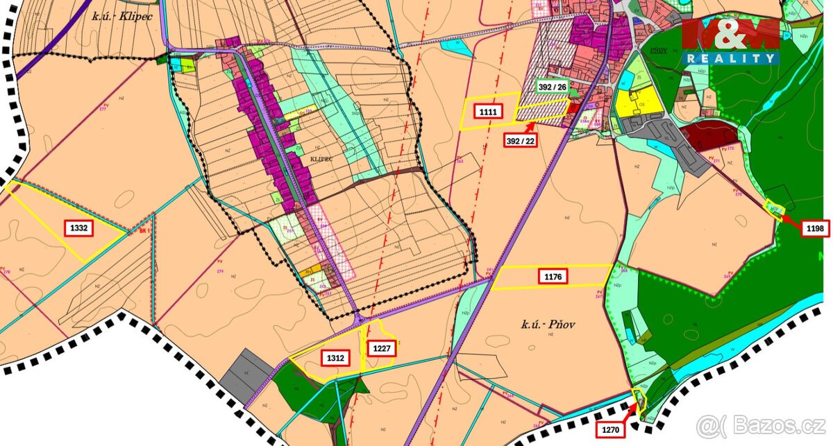 Prodej pozemků 151762 m², Pňov-Předhradí