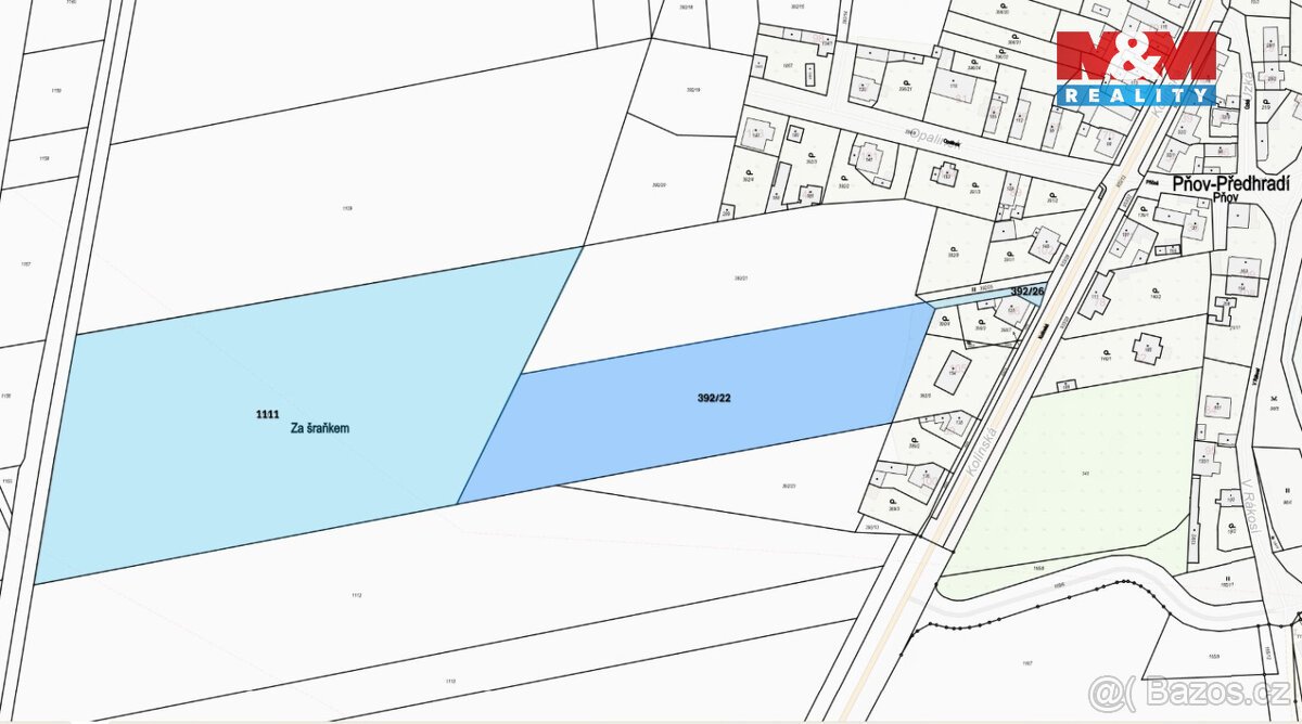 Prodej pozemků 151762 m², Pňov-Předhradí