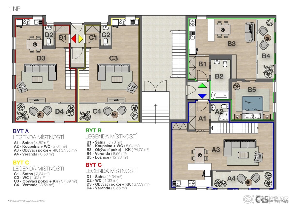 Prodej pozemku se stavebním povolením, 1 696 m² - Frymburk -