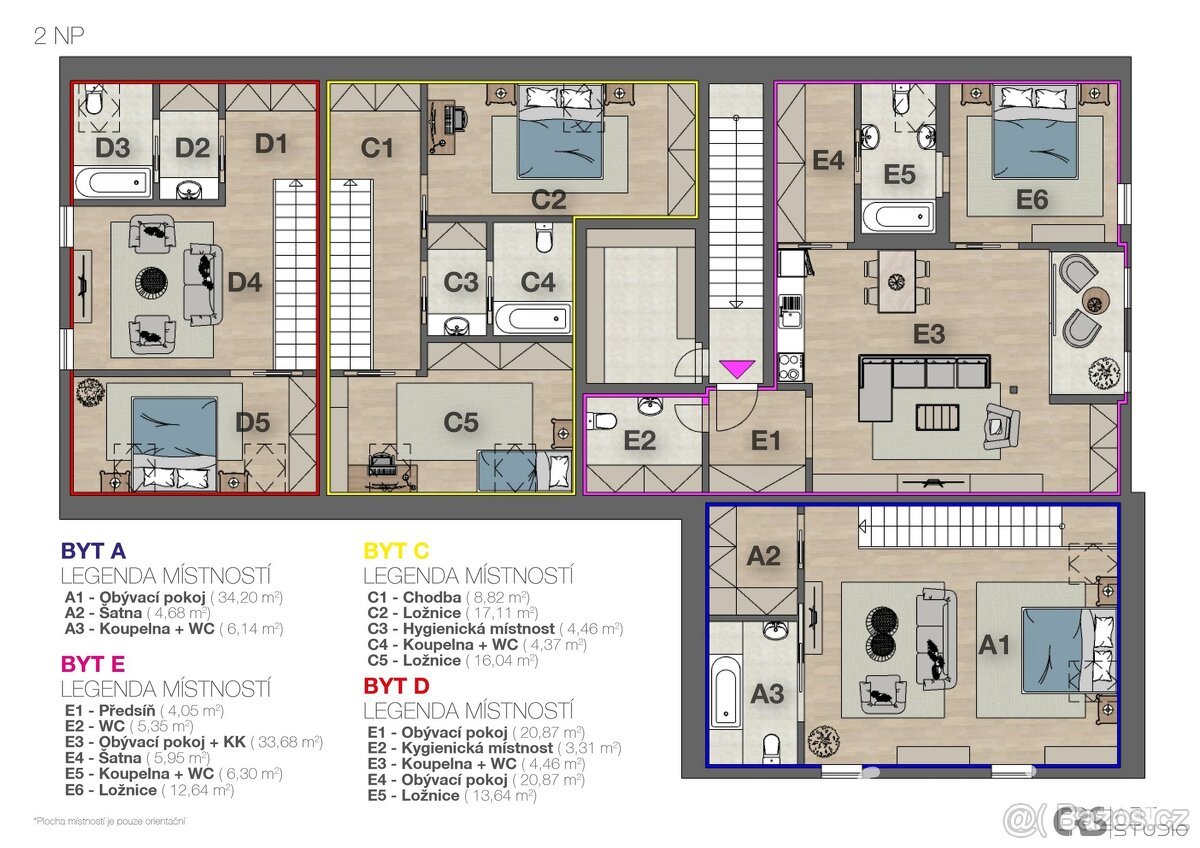 Prodej pozemku se stavebním povolením, 1 696 m² - Frymburk -