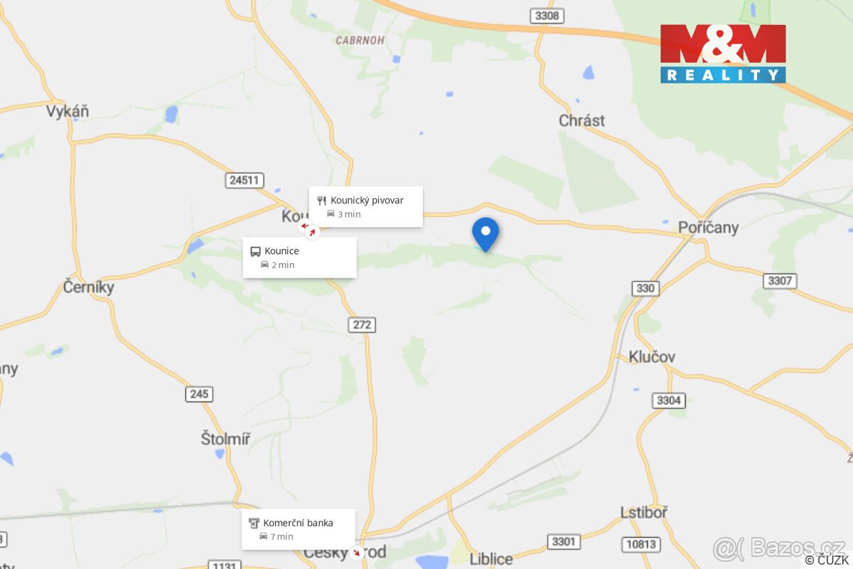 Prodej lesa, 5857 m², Kounice