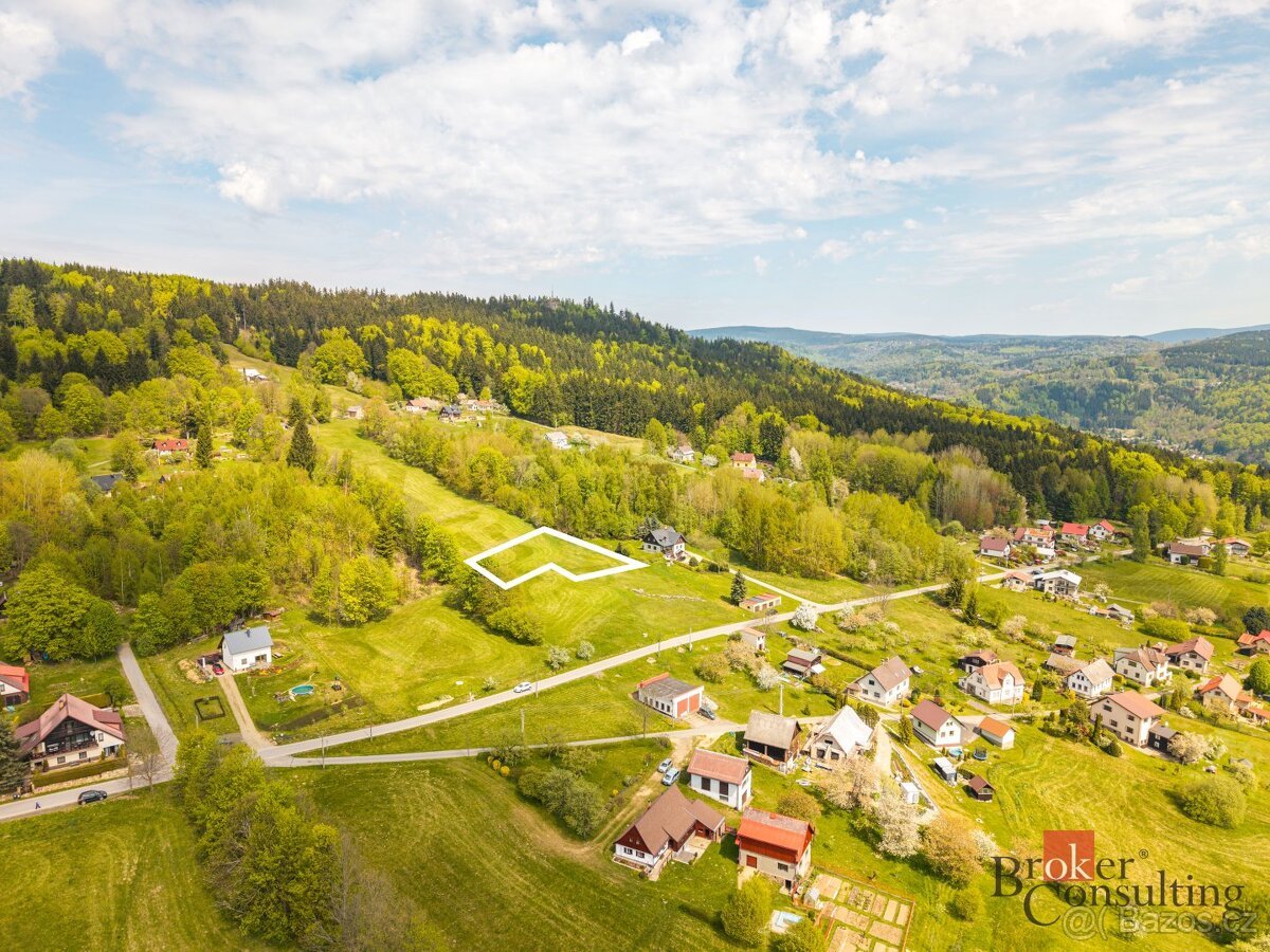 Prodej, pozemky/bydlení, 2523 m2, Velké Hamry , Jablonec nad