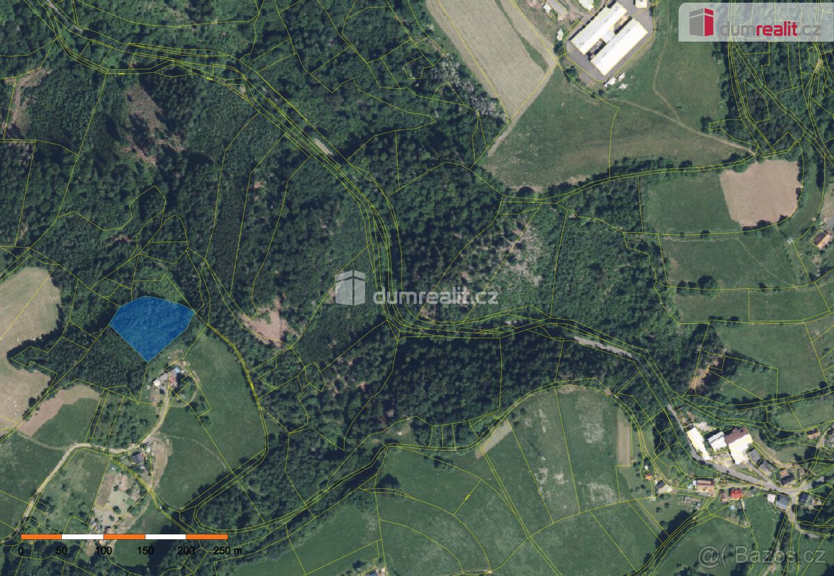 prodej lesního pozemku 4773 m2 Bítouchov u Semil, Liberecký 