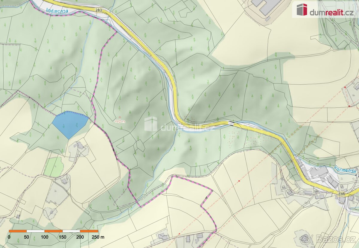 prodej lesního pozemku 4773 m2 Bítouchov u Semil, Liberecký 