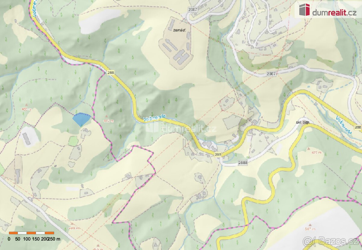 prodej lesního pozemku 4773 m2 Bítouchov u Semil, Liberecký 