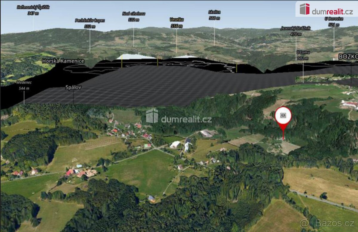 prodej lesního pozemku 4773 m2 Bítouchov u Semil, Liberecký 