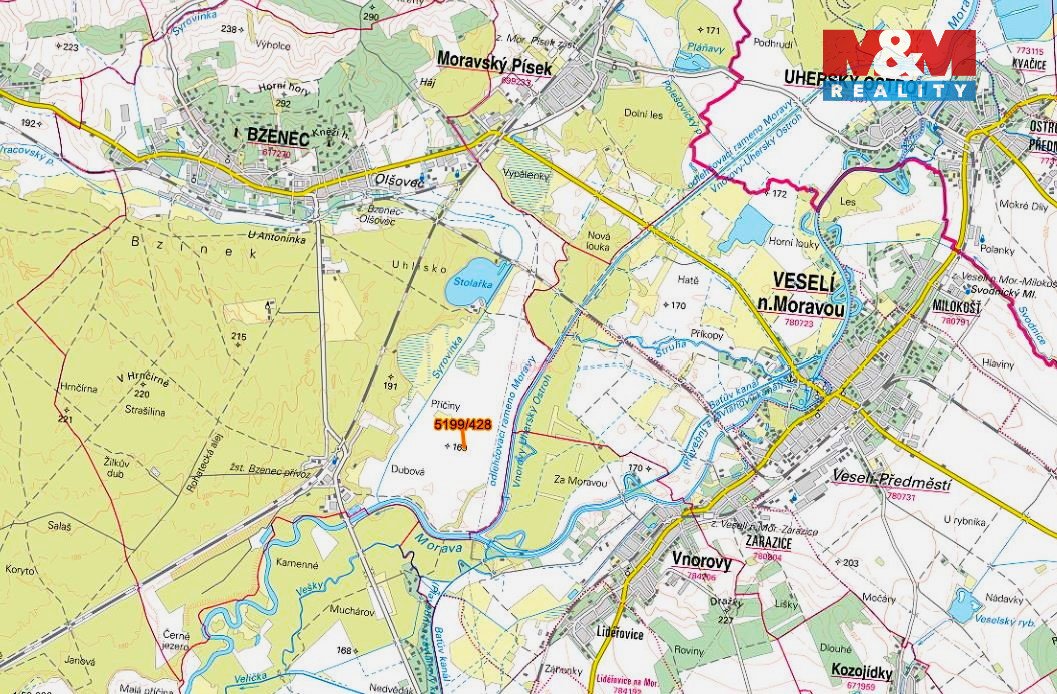 Prodej pole, 418 m², Bzenec