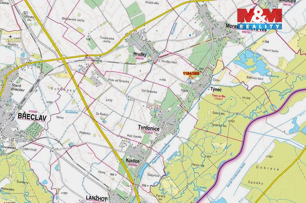 Prodej vinice, 226 m², Týnec na Moravě