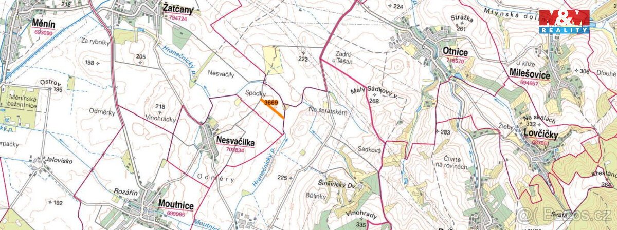 Prodej pole, 25.490 m², Žatčany