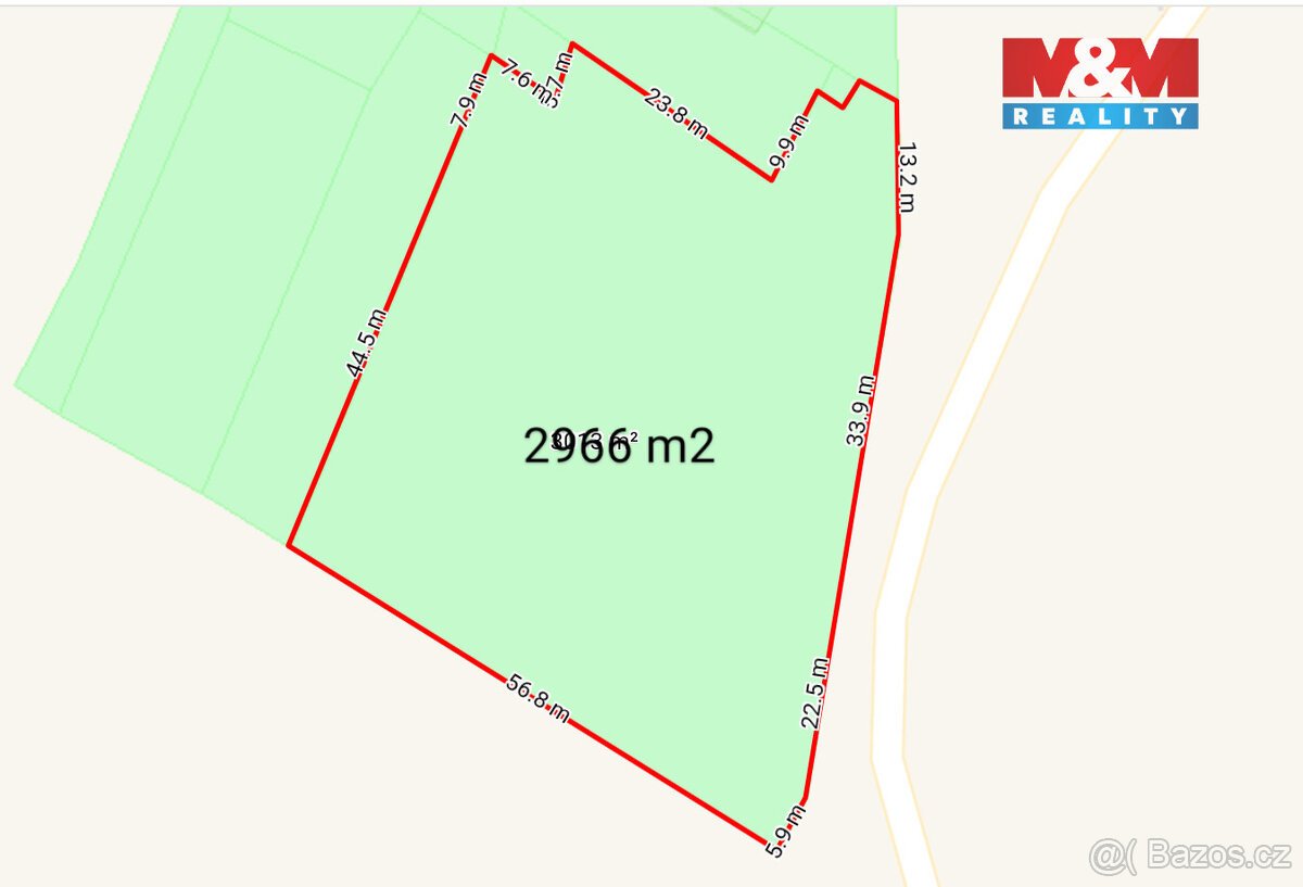 Prodej pozemku k bydlení v Staré Vodě, 2966 m2
