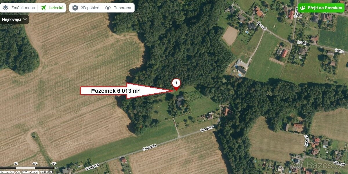 Prodej louky s kouskem lesa, 6013 m²