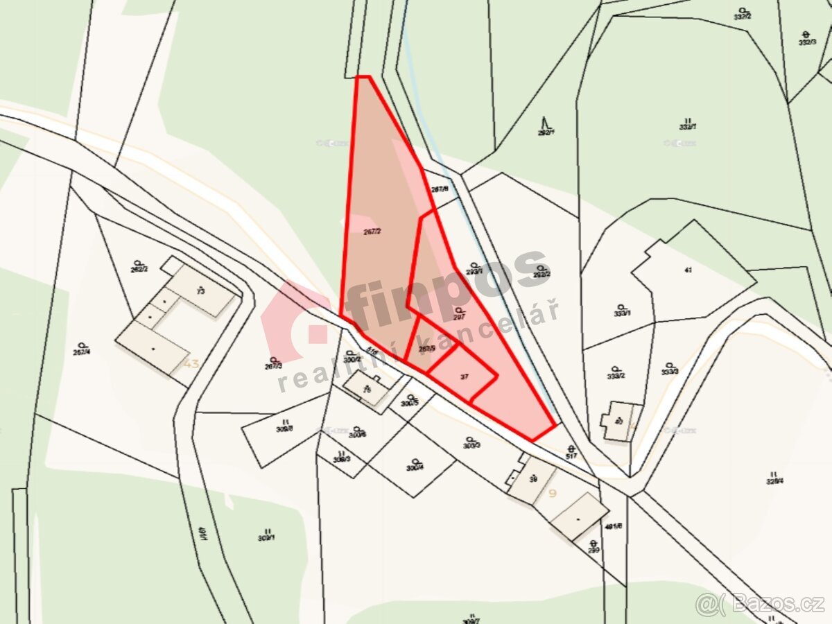 Prodej stavebního pozemku 2978 m2 Písečná - Studený zejf, ok