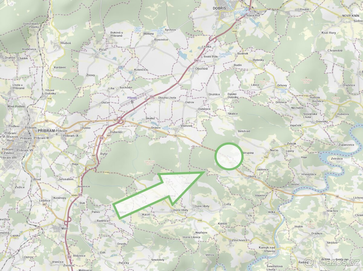 Prodej, pozemek, 23 096 m,  21, Obory, Česko