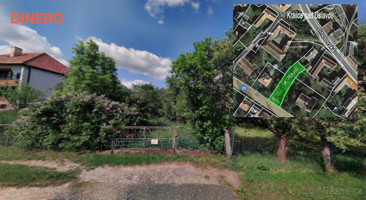 PRODÁNO | Stavební pozemek | Kralice nad Oslavou | 764 m2