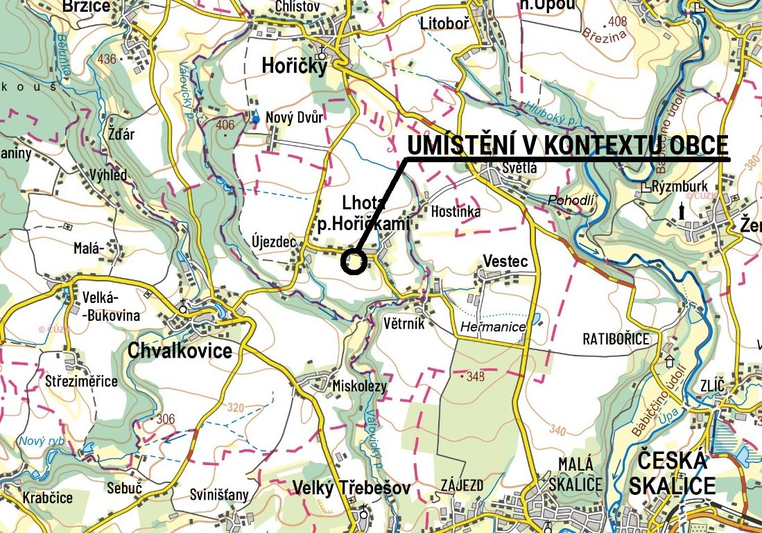 Prodej 17 stavebních pozemků ve Lhotě pod Hořičkami