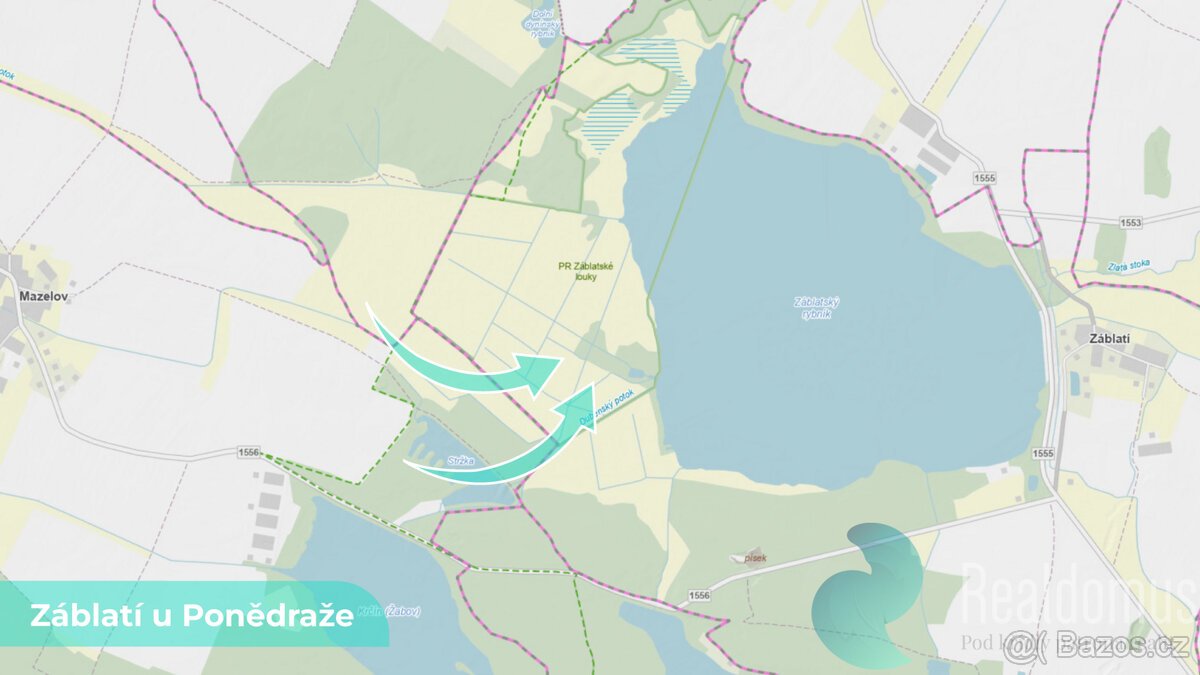Trvalý travní porost 4195 m² – Záblatí u Ponědraže (LV 358)
