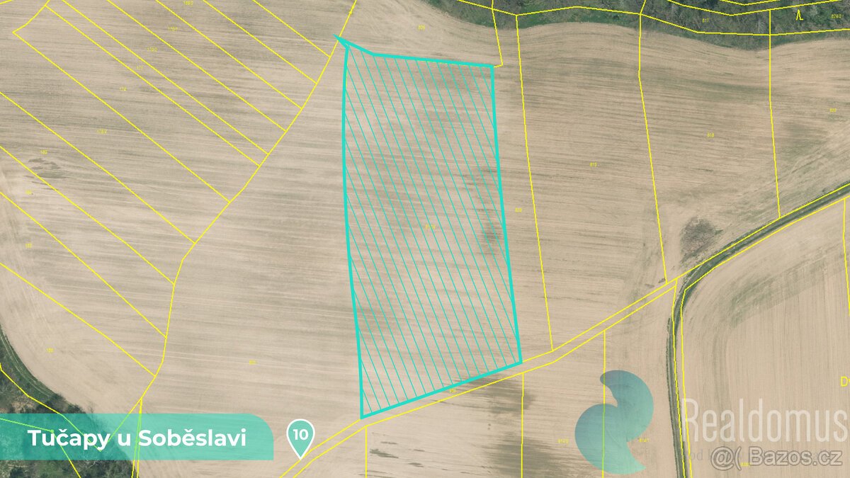 Zemědělská půda 11561 m² – Tučapy u Soběslavi, okres Tábor (