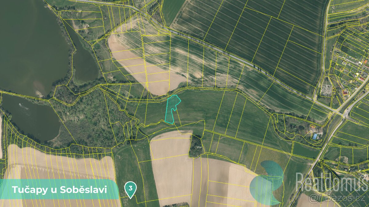 Zemědělská půda 11561 m² – Tučapy u Soběslavi, okres Tábor (
