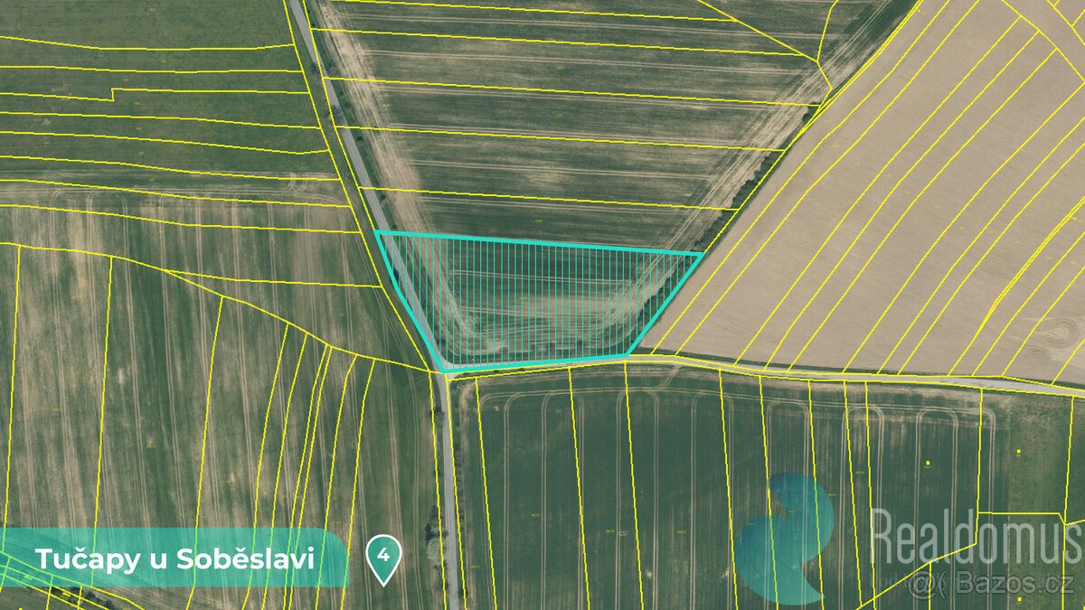 Zemědělská půda 11561 m² – Tučapy u Soběslavi, okres Tábor (