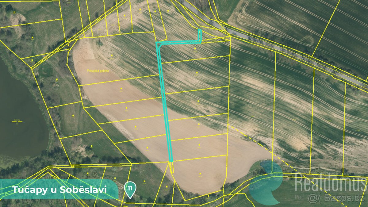 Zemědělská půda 11561 m² – Tučapy u Soběslavi, okres Tábor (