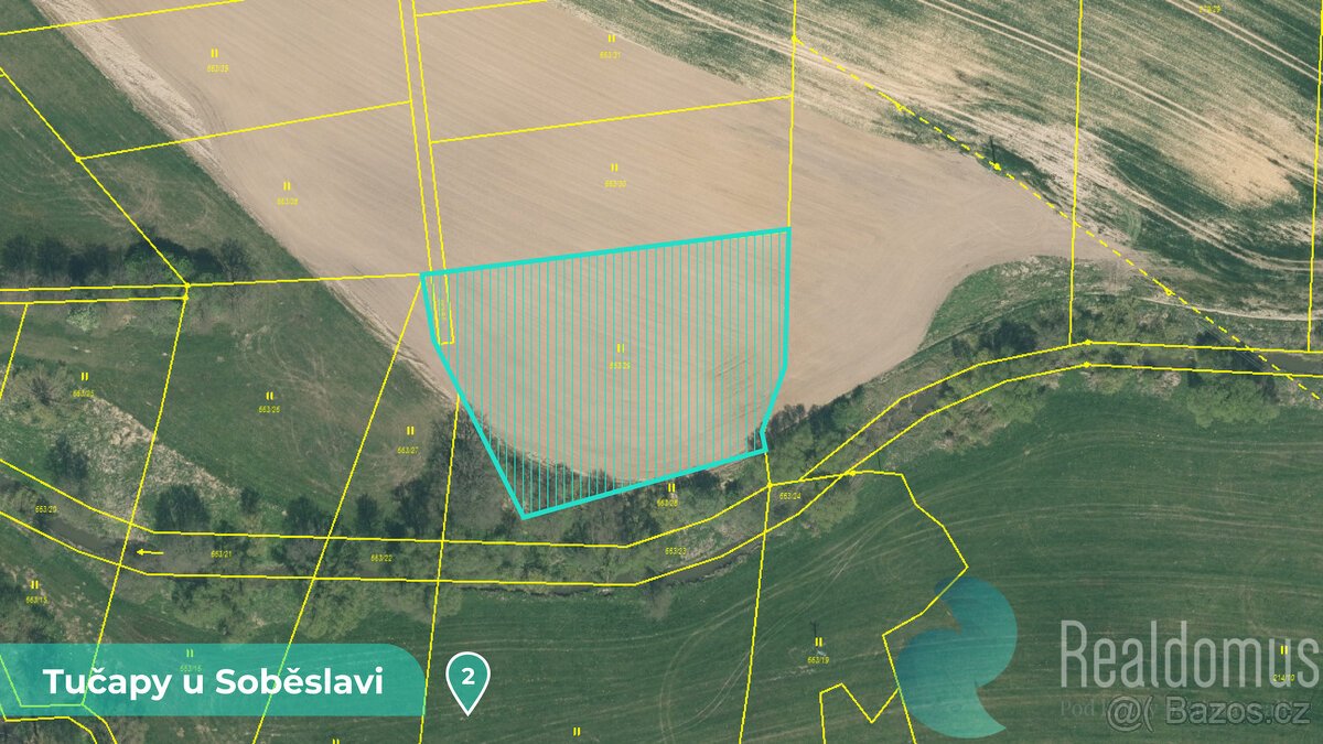 Zemědělská půda 11561 m² – Tučapy u Soběslavi, okres Tábor (