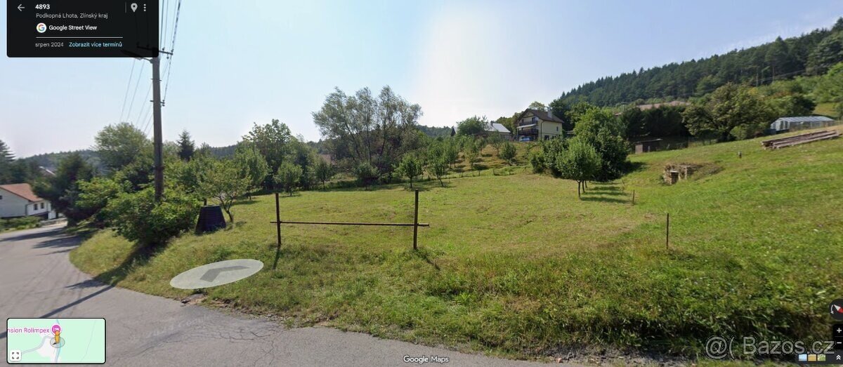 Stavební pozemek s povolením, 1271 m2,Podkopná Lhota, Zlín
