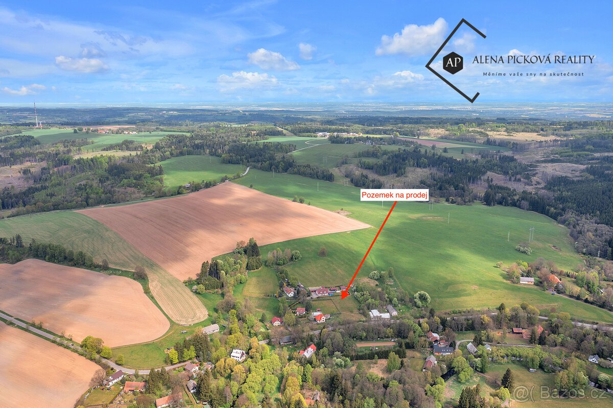 Prodej pozemku 1500 m2, Travná, Horní Bradlo