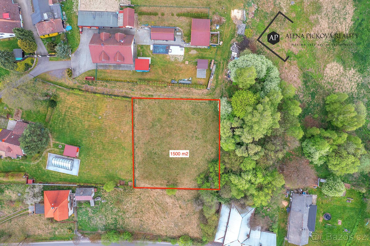 Prodej pozemku 1500 m2, Travná, Horní Bradlo