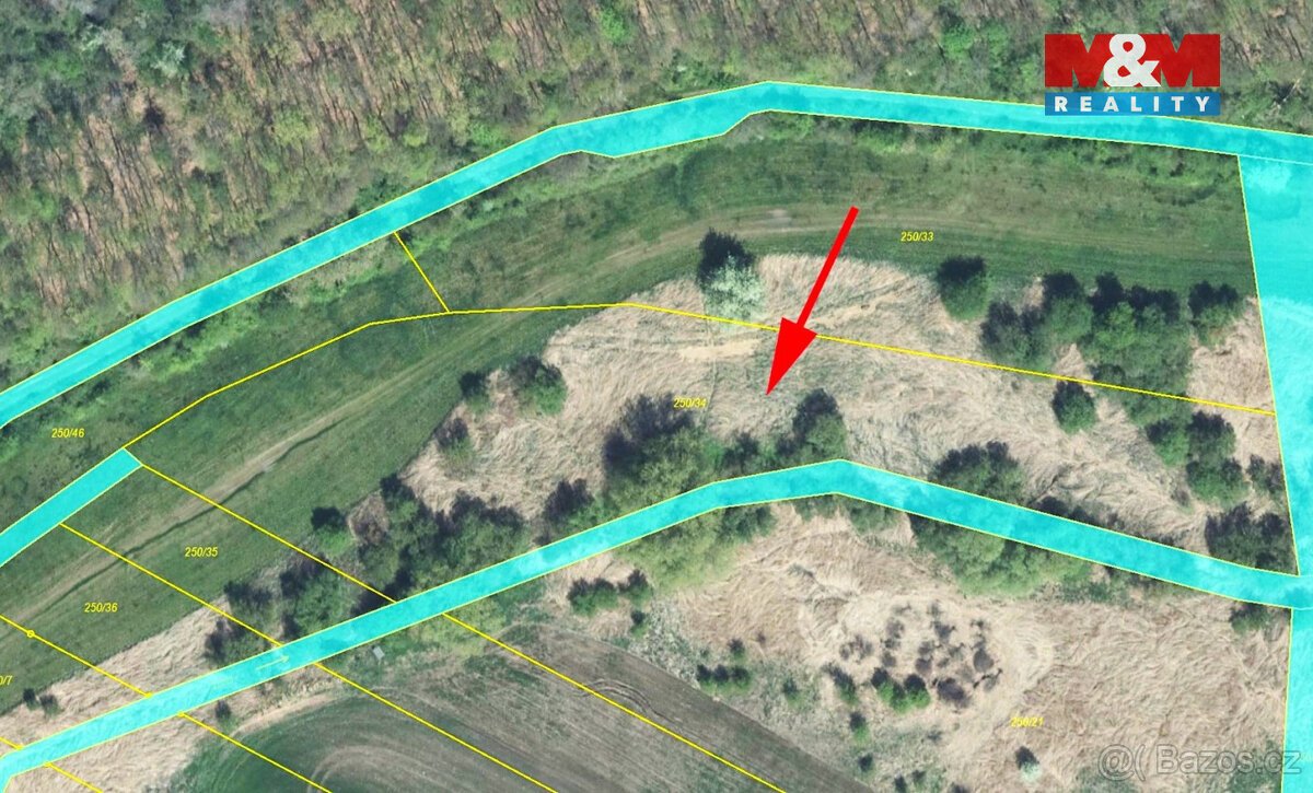 Prodej pole, 6300 m², Staňkovice-Tvršice