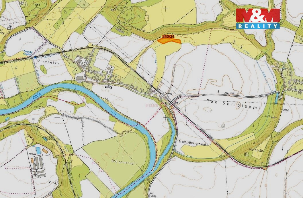 Prodej pole, 6300 m², Staňkovice-Tvršice